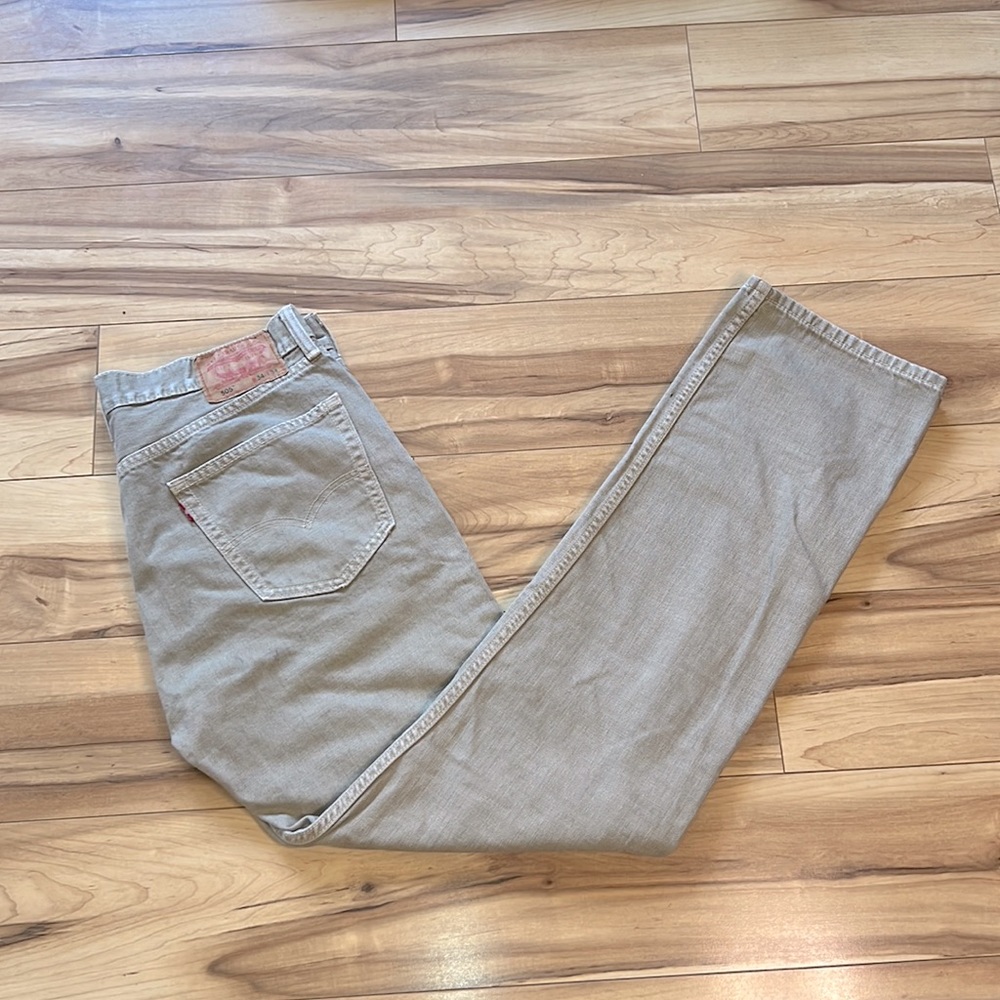 Levi’s 505 Denim Tan Khaki Jeans (tag 34x34) Mens